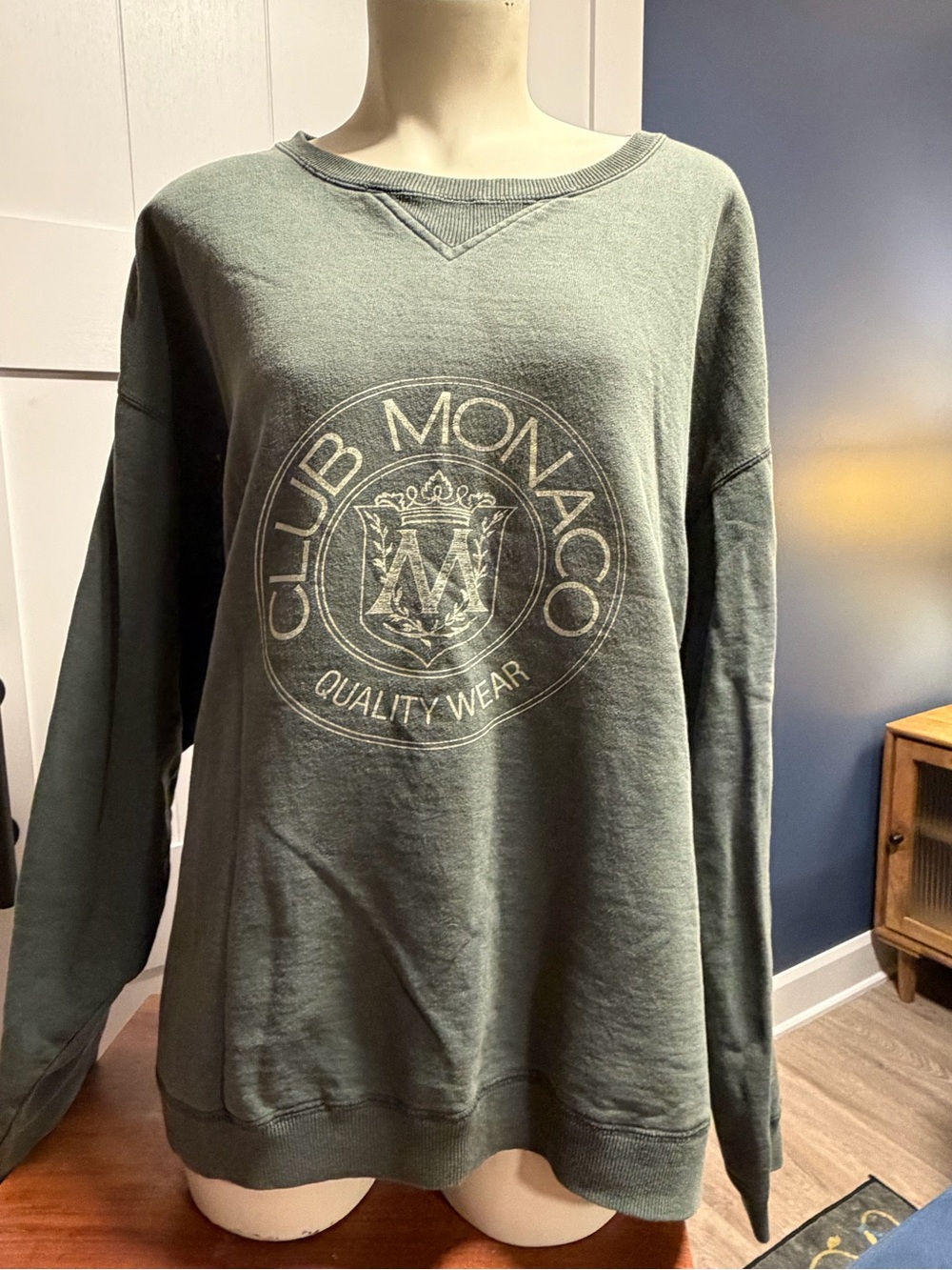 Vintage Inspired Club Monaco Heritage Crest Sweatshirt